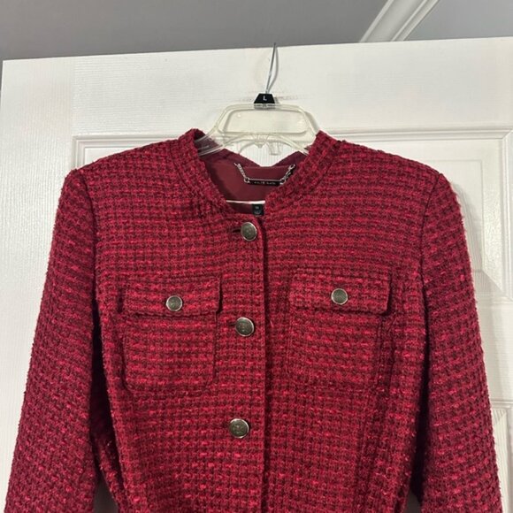 White House Black Market Belted Tweed Jacket - Picture 2 of 16